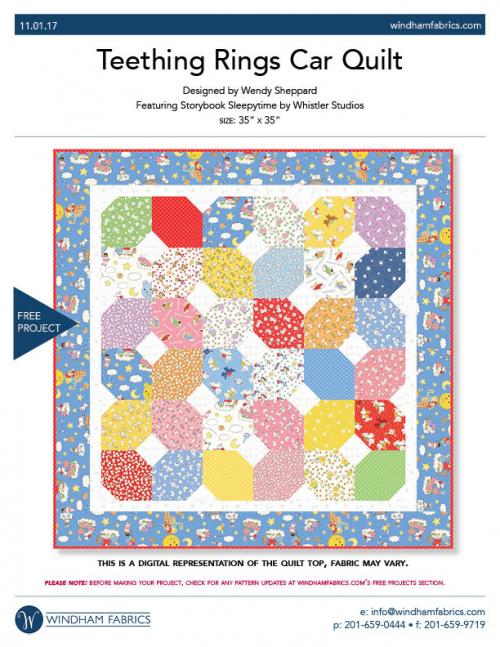 Teething Rings Car Quilt by Wendy Sheppard